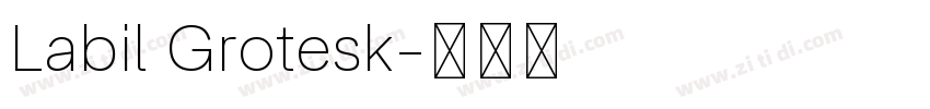 Labil Grotesk字体转换